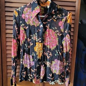 French Connection Black Floral Blouse